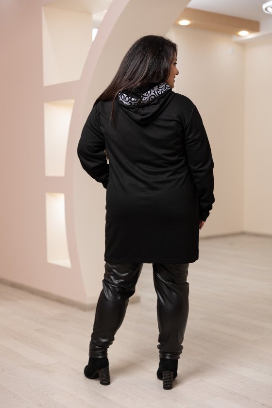 Жилетка с кожа и дантела Марсия