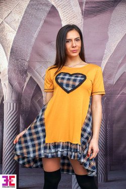 Елегантна туника със сърце в горица