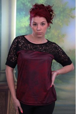 ПРЕКРАСНА БЛУЗА С КОЖА ИЗАБЕЛА