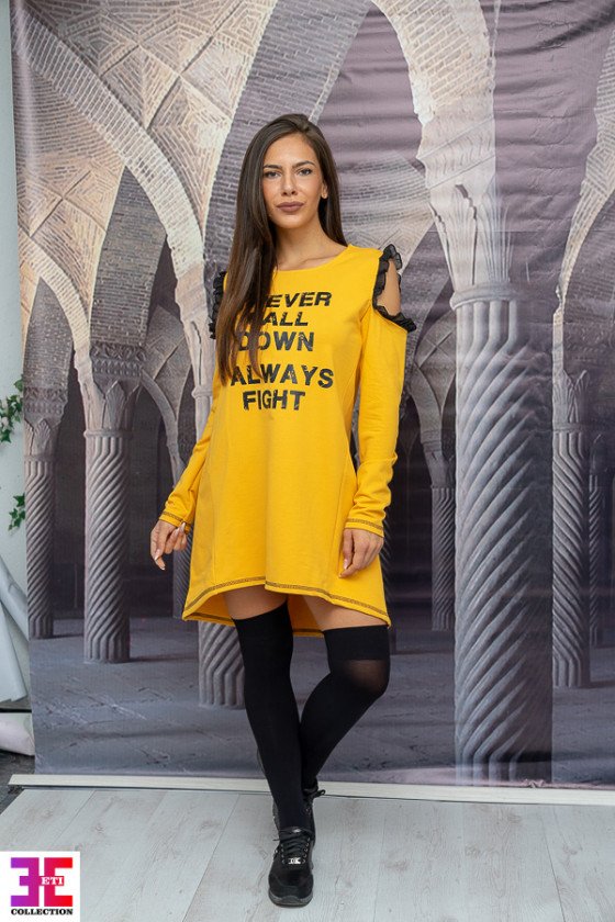 ТУНИКА В ЦВЯТ ГОРЧИЦА АРИЯ