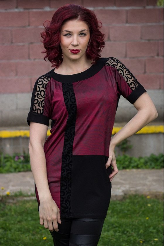 ЕЛЕГАНТНА ТУНИКА С КОЖА ЕТИ