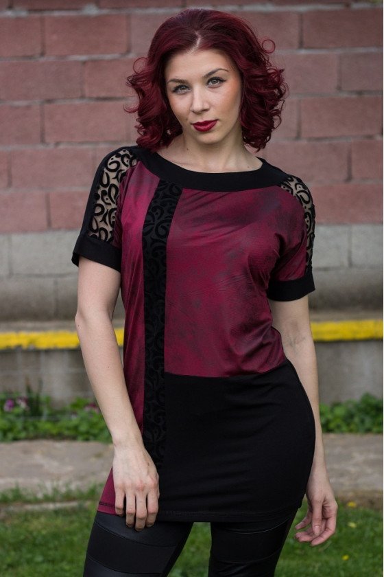 ЕЛЕГАНТНА ТУНИКА С КОЖА ЕТИ