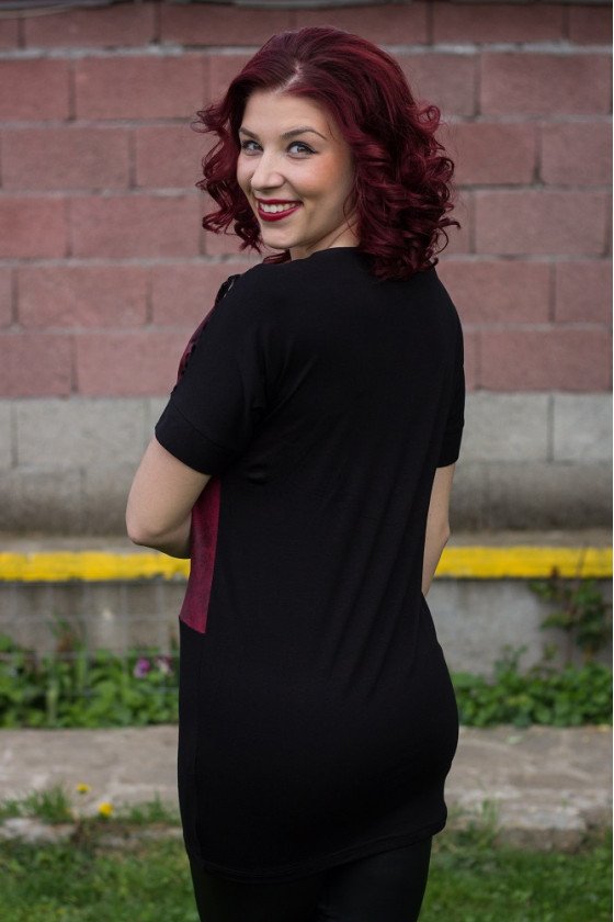 ЕЛЕГАНТНА ТУНИКА С КОЖА ЕТИ