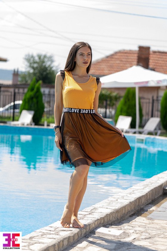 РОКЛЯ С ТЮЛ ЛИНА