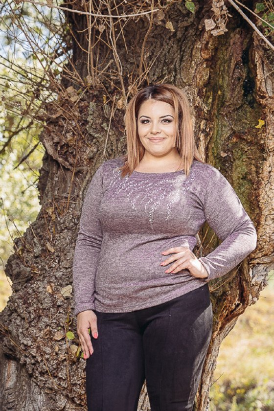 Елегантна блуза с перли Анита