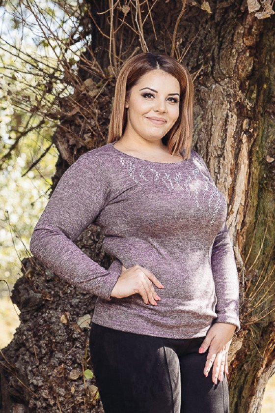 Елегантна блуза с перли Анита