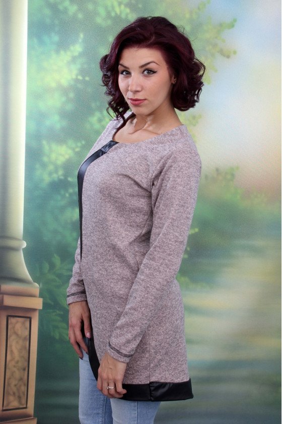 ЕЛЕГАНТНА ТУНИКА С КОЖА АДЕЛ