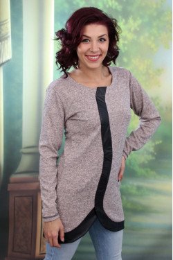 ЕЛЕГАНТНА ТУНИКА С КОЖА НАОМИ