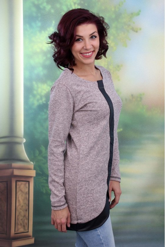 ЕЛЕГАНТНА ТУНИКА С КОЖА НАОМИ