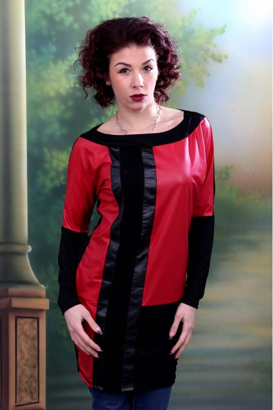 Елегантна туника с кожа Габи