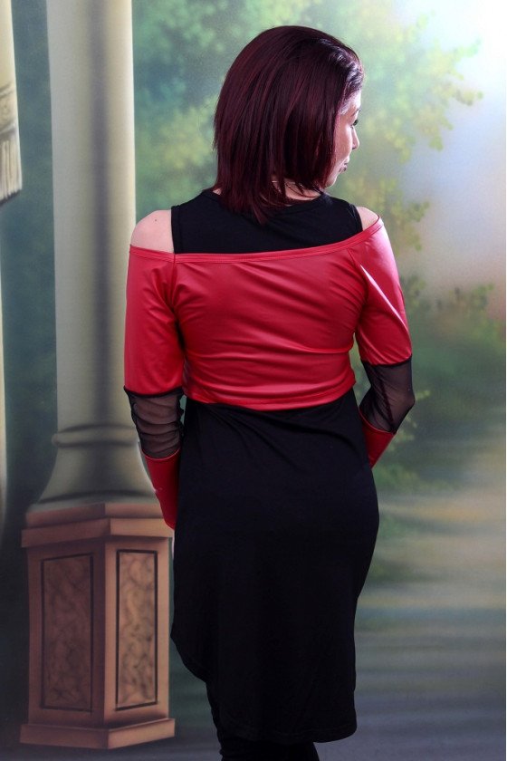 ТУНИКА С КОЖЕН ЕЛЕК